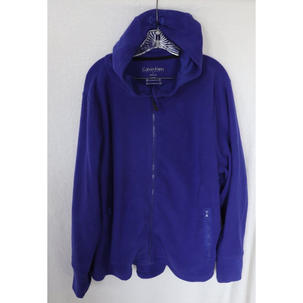 Calvin Klein Performance, Bright Blue zippered fleece hoodie, 3X